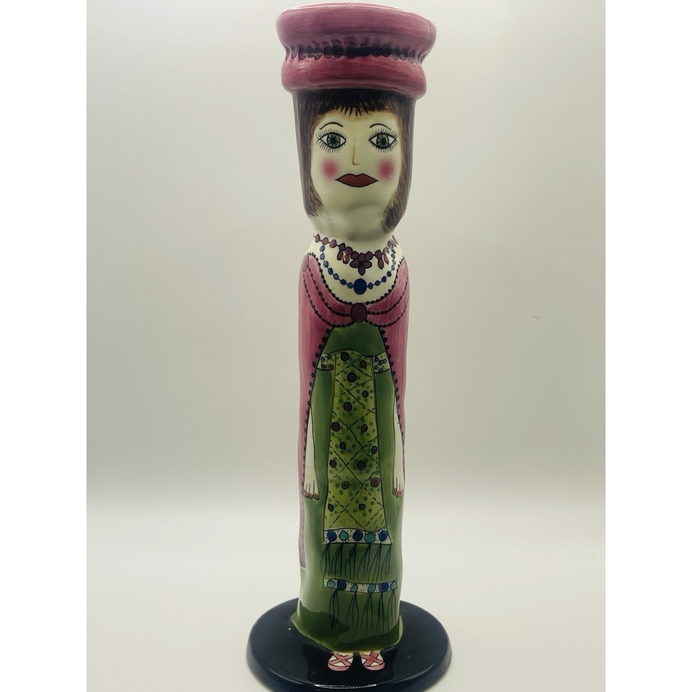 Susan Paley CHLOE Vase Bella Casa by Ganz Collection Ceramic Painted NICE!
